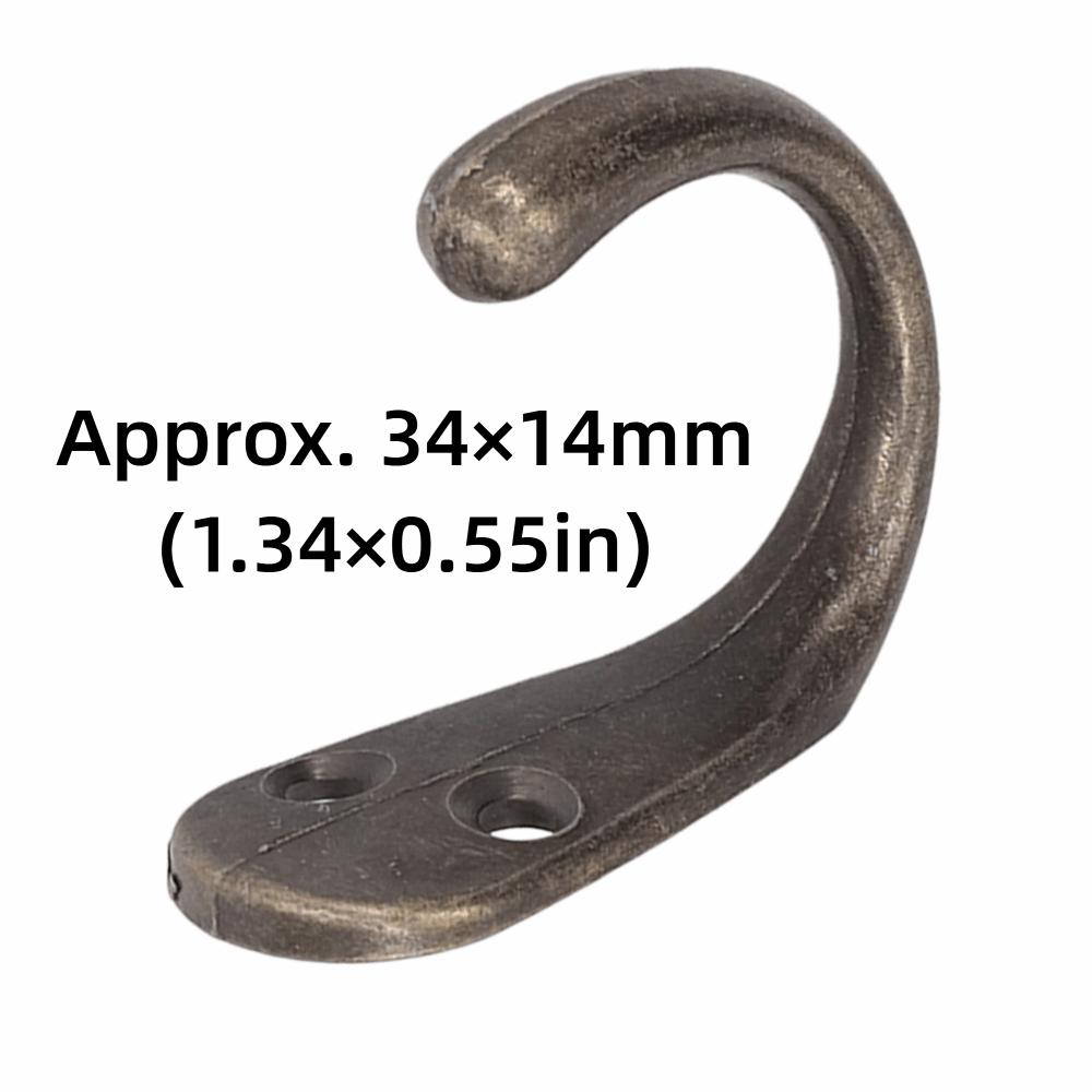 

20pcs Zinc Alloy Vintage Wall Hooks Bronze Farmhouse Hook Decorative Hanging Hooks Wall Door