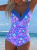 1011 new European and American printed one-piece swimsuit women's beach hot spring sexy swimsuit