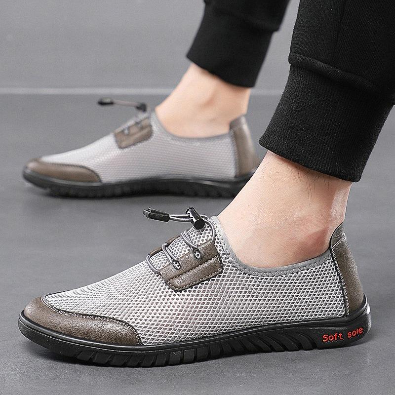 Summer New Men's Versatile Sports One-pedal Mesh Shoes Men's Mesh Breathable Shoes Sports and Leisure Men's Shoes