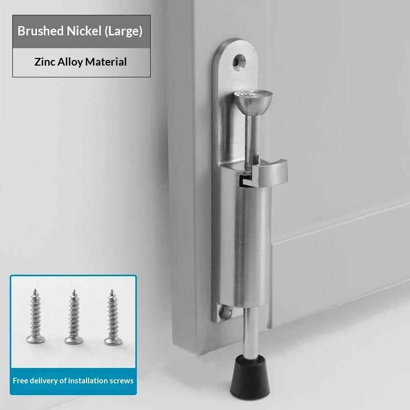 Kick Down Door Stop Premium Heavy Duty Zinc Alloy Anti Skid Rubber Base Easy Installation for Dorm Room Student Use