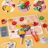 Children's Wooden Early Education Fruit Three-dimensional Puzzle Toys