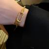 New Luxury Fashion Geometric Square Zircon Bracelet for Women High Quality Exquisite Hip Hop Rock Gold Color Bangle Jewelry Gift