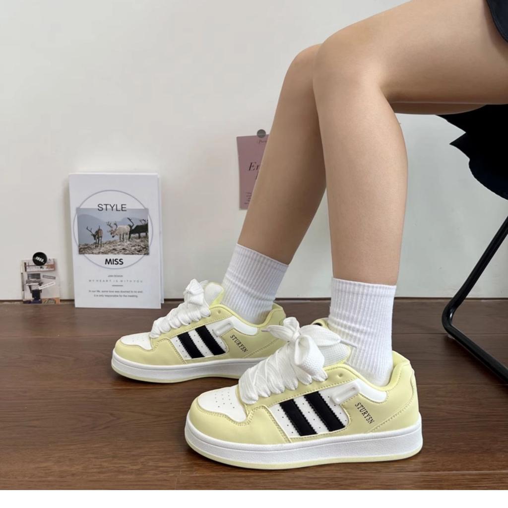 Original college style platform bread shoes women's ins country versatile sports and leisure board shoes autumn new models
