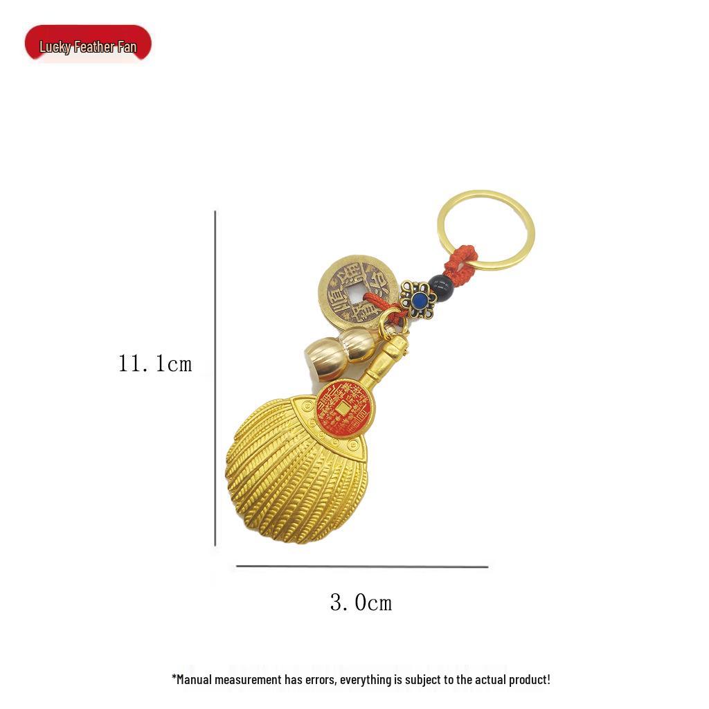 Popular Alloy Lucky Keychain Pendants: Zhuazhou Abacus & Temple Crafts