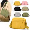 Shoulder Bag Solid Color Water-repellent Crossbody Bag Travel Lightweight Commuter Small Square Bag