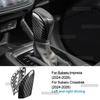 Real Dry Hard Carbon Fiber Sticker For Subaru Crosstrek/Impreza 2024 2025 2026 LHD RHD Car Gear Shift Knob Interior Cover
