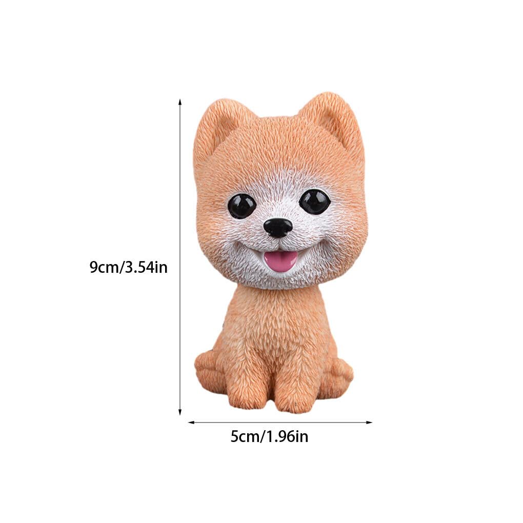Generic Exquisite Craft and Unique Nod Dog Decoration, Realistic Appearance, Adhesive Resin, Car Desk Decoration, Cute, Type 2