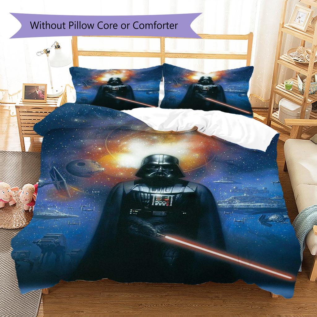 Set Copripiumino Trapuntato con Fantasia Mandalorian Copripiumino Federa Decorazione per la Casa Regalo (1 * copripiumino + 2 * federa, senza nucleo)
