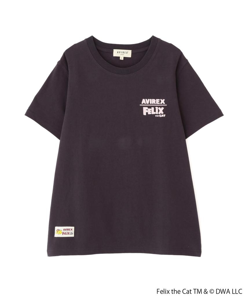 Avirex FELIX COMICS Size T-SHIRT, Women's, S, 010, Black, 783-5135610