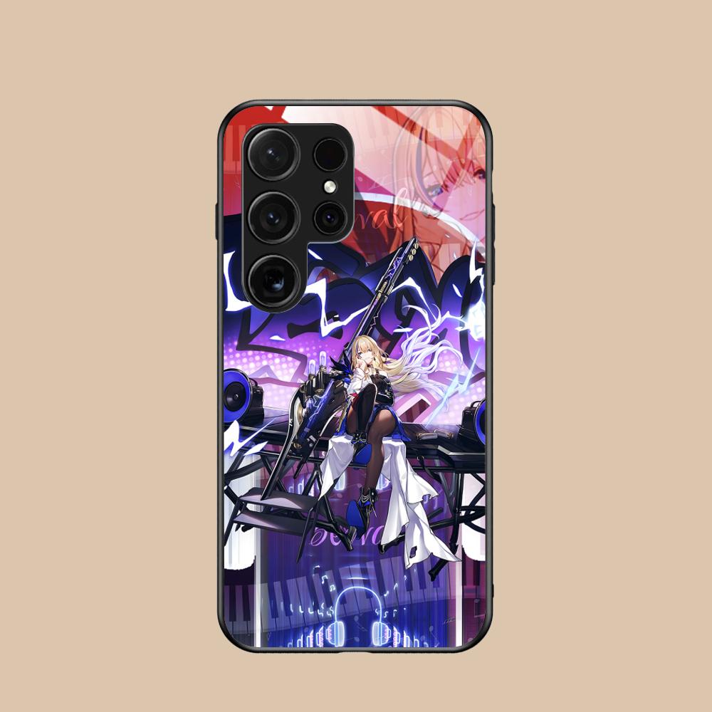 HSR Serval Glass Mobile Phone Case for Samsung Galaxy S26 S25 S24 S23 S22 S21 S20 Note20 Plus FE Ultra Colorful Cover