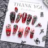 Alloy Skull Nail Charms Retro Halloween Decals Ornaments 3D Ghost Silver Classic Jewelry Nails Art Design Manicure Accessories