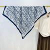 1116 New Spring and Summer Foreign Fashion Square 91 Large Square Scarf Women's Commuter Suit Shirt Decorative Silk Scarf