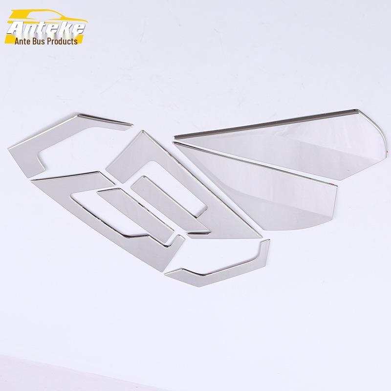 18 CHR Rear Window Handle Trim Stainless Steel Cover - Decorative Sequin Sticker