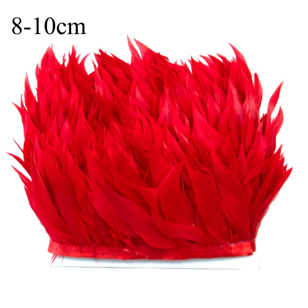 Feather1 Meter Natural Feather Trim Fringe Multi-color White Black Red Ostrich Turkey Feathers for Wedding Dress Decoration DIY Crafts
