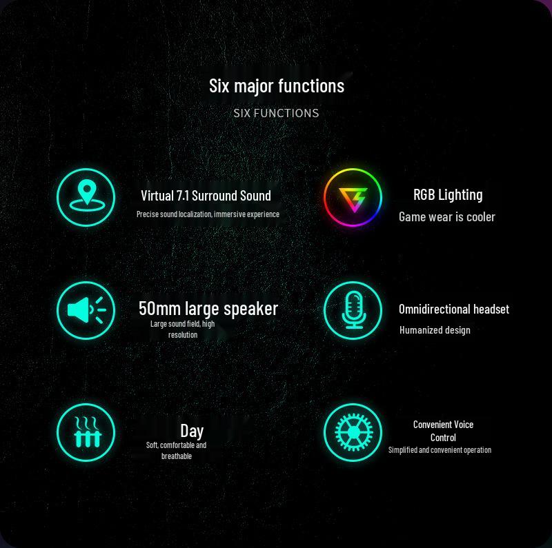 H300 RGB Luminous On-Ear Headphones - Heavy Bass Gaming Headset for E-Sports and 'Chicken Dinner' Wins.