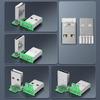 Zásuvka USB 2.0 Konektor USB 4Pin/Type C 5Pin Pro montáž na desku plošných spojů Rovné vložení Konektor PCB Adaptér pro výměnu