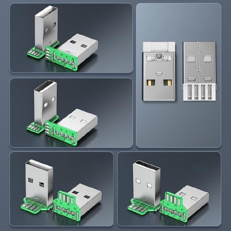 Zásuvka USB 2.0 Konektor USB 4Pin/Type C 5Pin Pro montáž na desku plošných spojů Rovné vložení Konektor PCB Adaptér pro výměnu