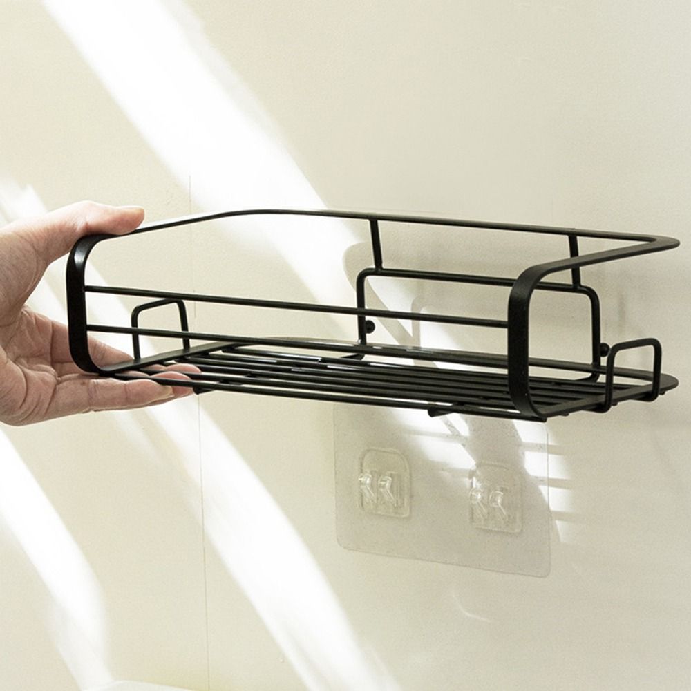 Punch Free Bathroom Storage Rack Wall Mounted Cosmetic Rack Practical Shower Drain Basket  for Home