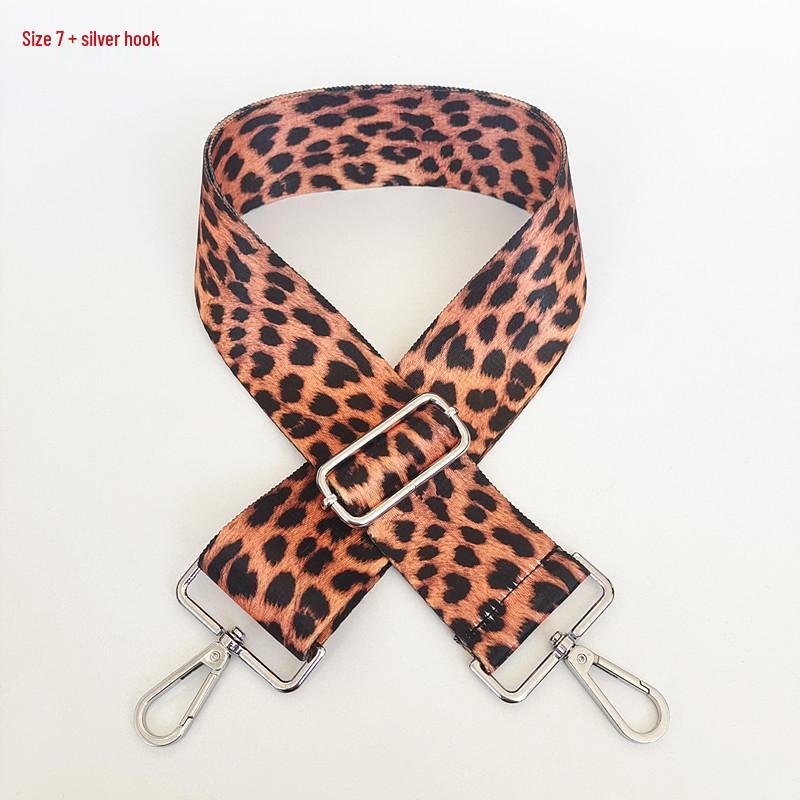 Colorful Leopard Print Adjustable Shoulder Strap - 5CM Wide, Single Shoulder, Crossbody.