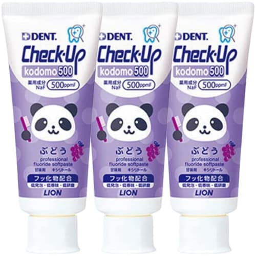 

Lion Check-Up Toothpaste, Grape Flavor, 60g, Set of 3