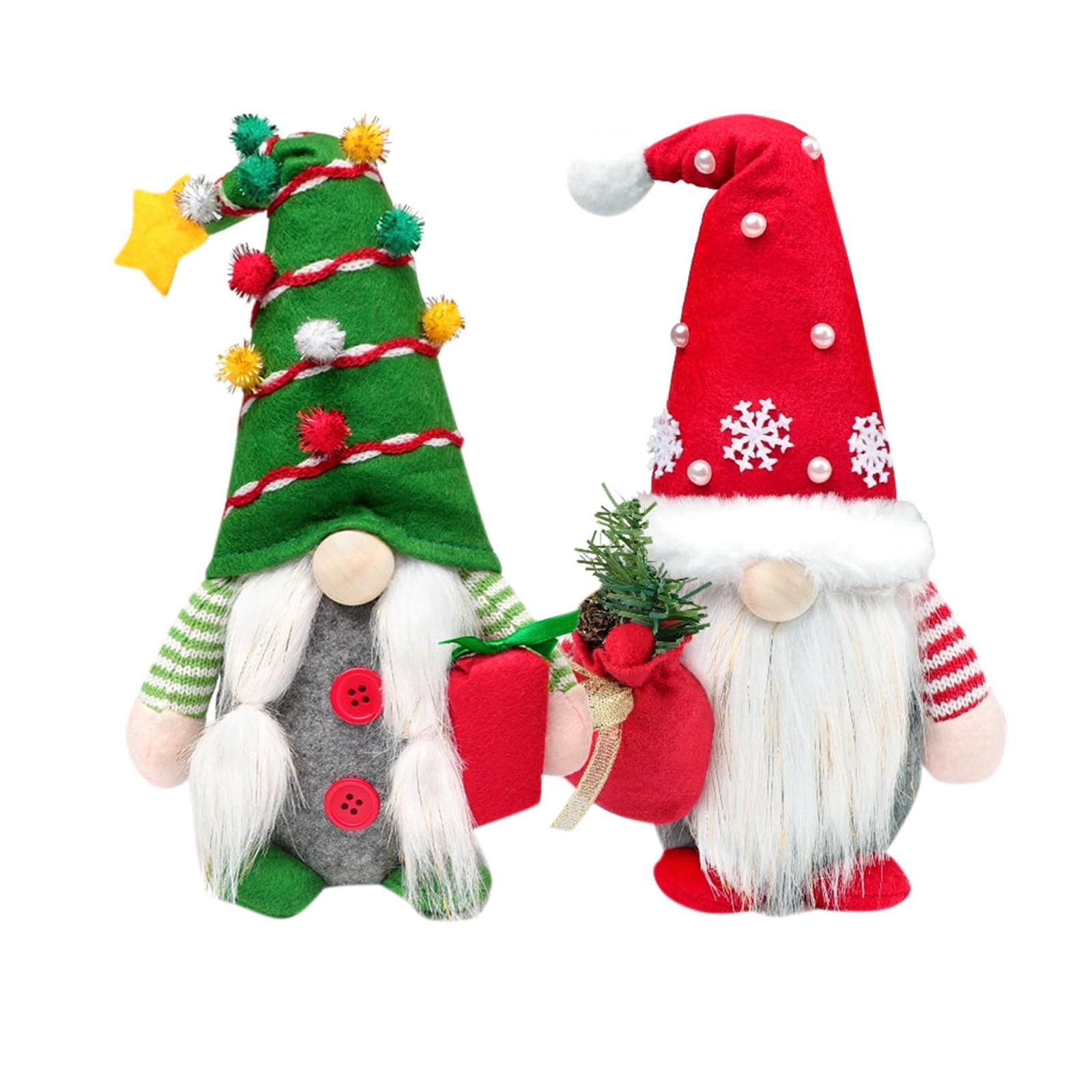 

Різдвяна безлика лялька з червоним капелюхом, 2 штуки. Стоячий гном