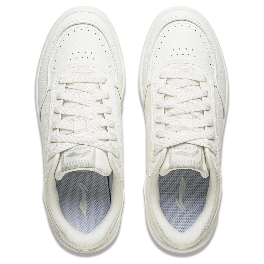 Li Ning Su Su Wszechstronne Casualowe Wygodne Sneakersy na Grubej Podeszwie Zwiększające Wysokość Damskie Sneakersy Białe AGCU112-6