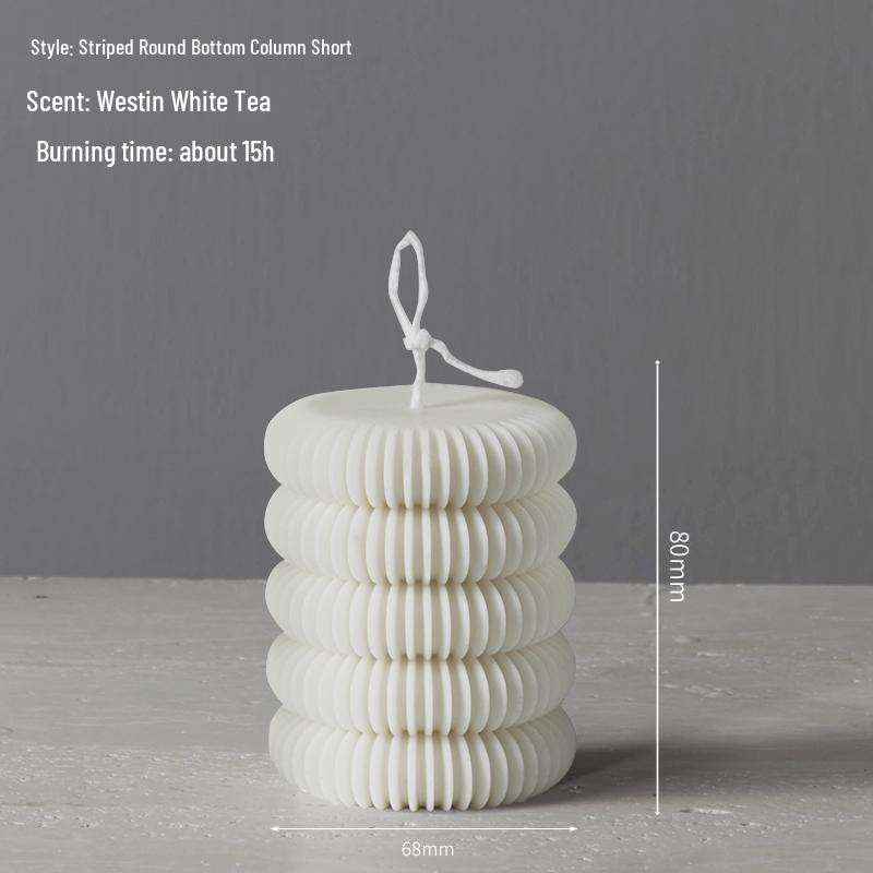 Smokeless White Retro Scented Candle for Weddings & Home Decor