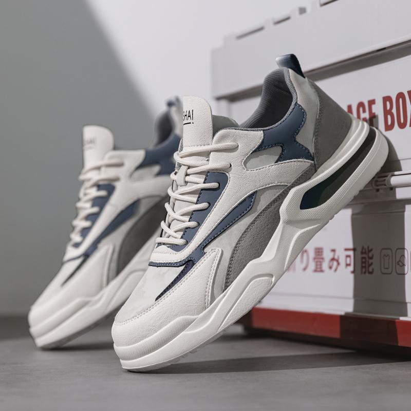 Mens Running Shoes 2026 New Outdoor Sports Trendy High Quality Leather Anti Slip Wear Resistant Daily Casual Sneakers for Men