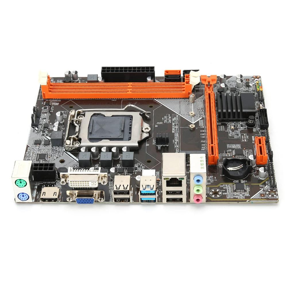 M-ATX Desktop Motherboard, B75 LGA 1155 Gaming Motherboard, M.2 NVME/SATA Slot, Dual Channel DDR3/Power 3+1 Mode, VGA/DVI/HDML, i7 Processor