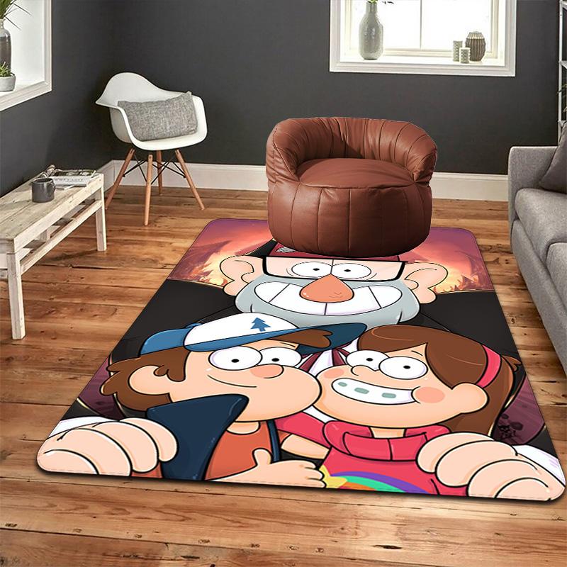 Gravity Falls Teppich Bodenmatte für Wohnzimmer oder Schlafzimmer Weicher und Bequemer Teppich ein Geschenk für Geburtstag und Feiertag.NFF0928632