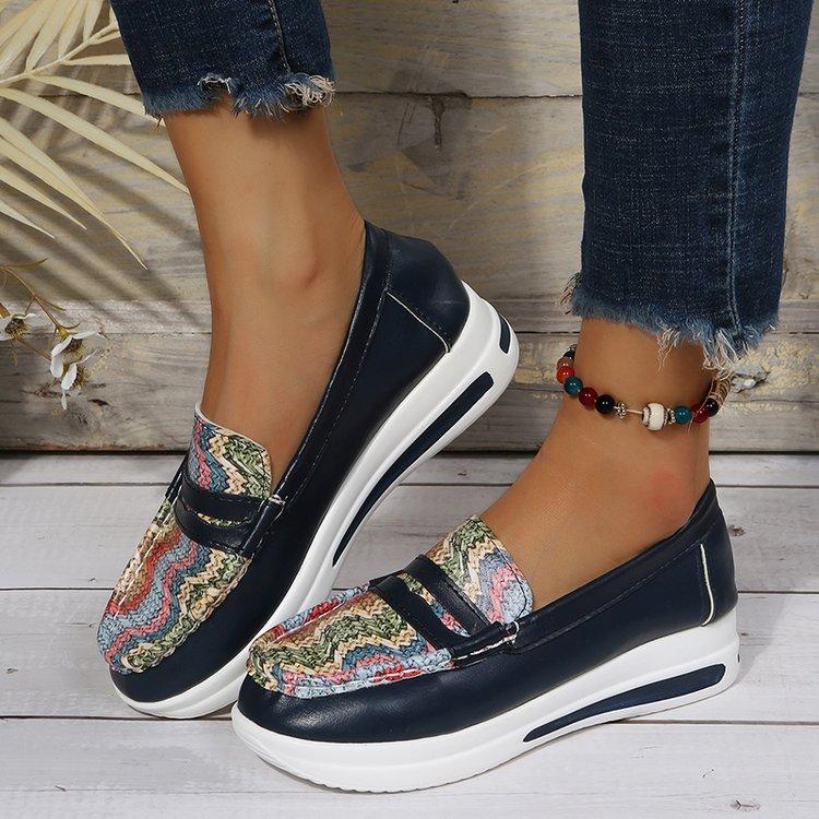 Fashion Luxury Designer Women Fashion Loafers Breathable Slip-On Vulcanized Shoes Casual Wedge Heel Lightweight Woman Sneakers