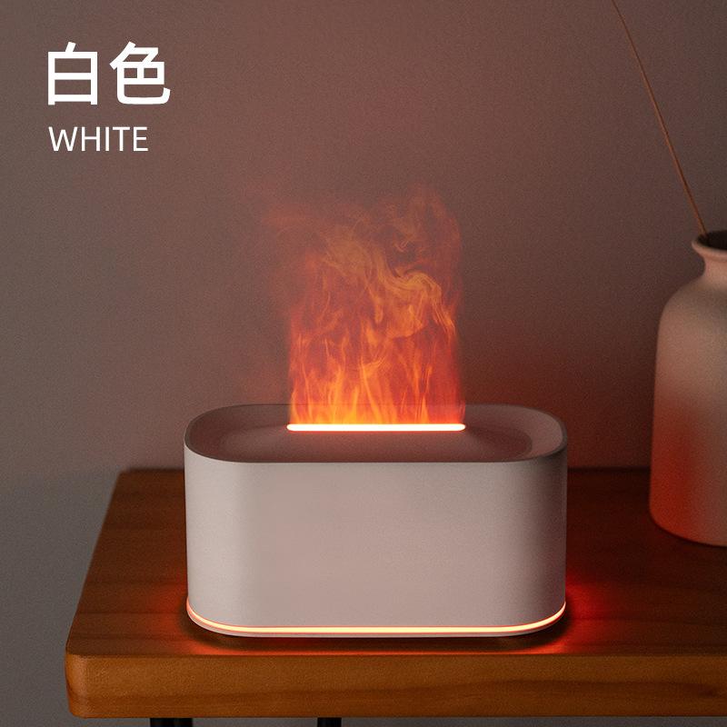 Simulated flame aromatherapy machine Home desktop aromatherapy machine Automatic fragrance machine Colorful ambient light aromatherapy machine private model белый