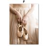 Wall Art Beige Paris Vintage Building Champagne Flower Fashion Girl Living Room Decor Canvas Painting Posters And Prints Picture