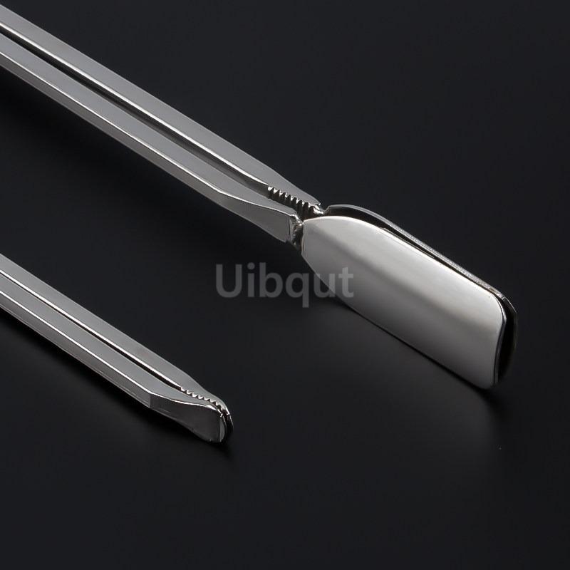 Stainless Steel Fire Tongs Coal Grabber Trash Picker Household Vintage Extended Kitchen Coal Grill Tongs Large and Small Sizes