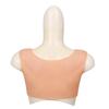 1 Piece Asian Yellow Round Neck Silicone Breastplate Fake Boobs Fake Breasts Forms B-G Cup Breast Plates Transgender Cosplay Dra