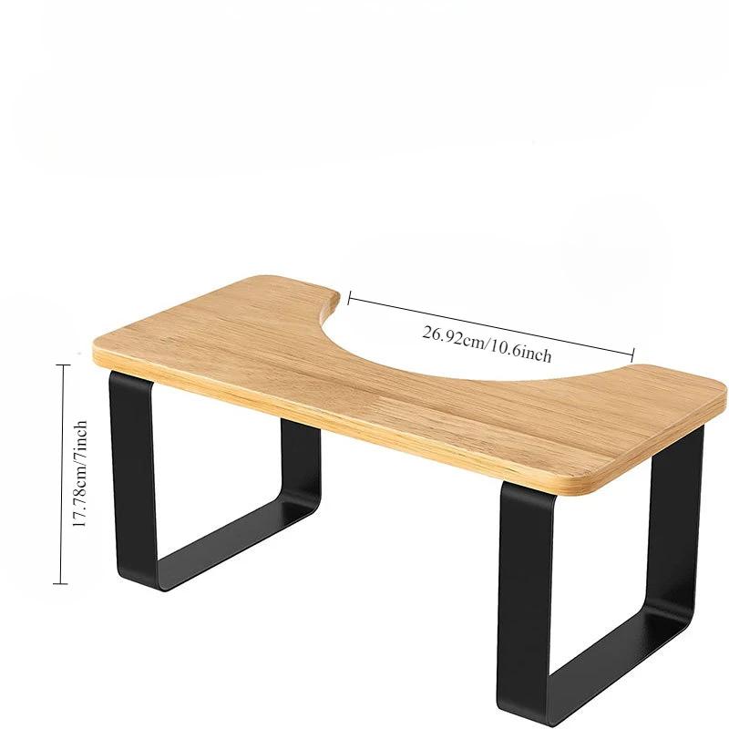 Iron bamboo wooden horse bucket stool footstool bathroom toilet foot pedal foot pad stool