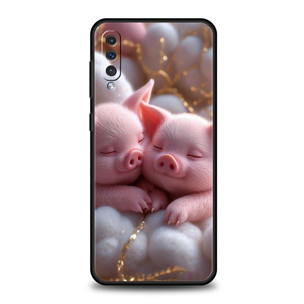 Custodia carina per telefono a forma di maialino per Samsung Galaxy A56 A54 A42 A36 A34 A26 A24 A16 A14 A12 A06 A50 A52 A10 5G Guscio morbido in TPU Fundas Capa Borsa