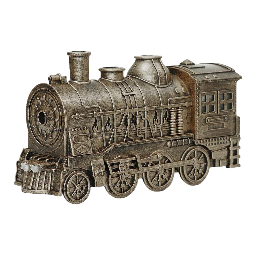 300ML Vintage Steam Train Air Diffuser Humidifier with 2-Color LED Light Aroma Diffuser Aromatherapy Diffuser for Office Bedroom