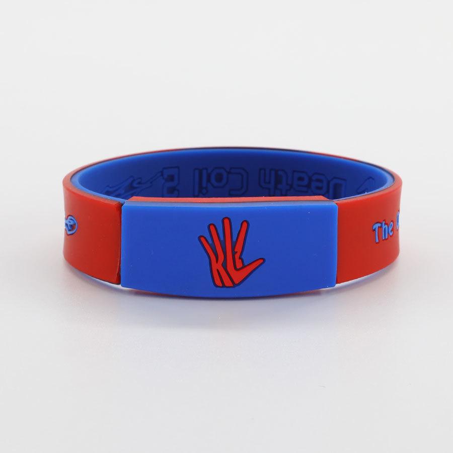 NBA Luminous Silicone Bracelet: Curry, Durant, James, Irving Edition, 20cm Snap Closure.