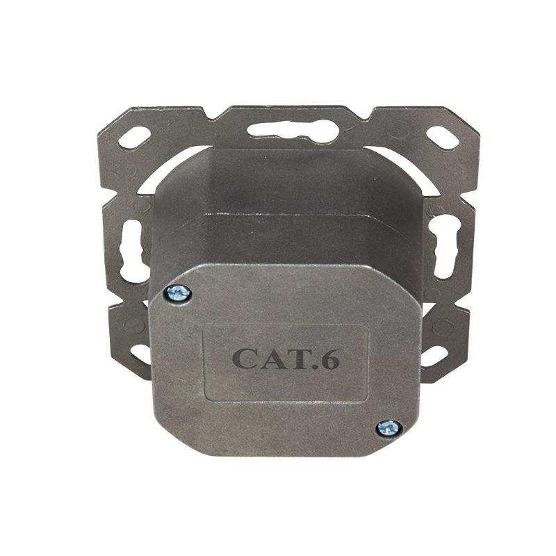 RJ45 LogiLink Cat.6 UP network socket, shielded PoE++, horizontal, flush-mounted