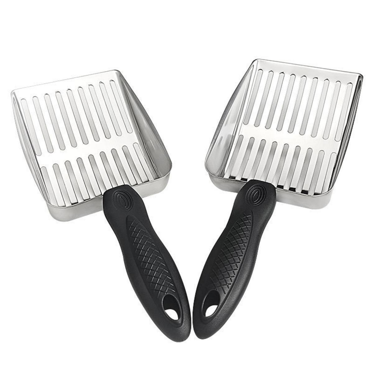 

Sturdy Mesh Scooper - Cat Litter Scoop - Metal Medium Cat Litter Scoop-Mesh Shovel-Easy to Clean - Suitable for Cat Litter Box - Light Black чёрный