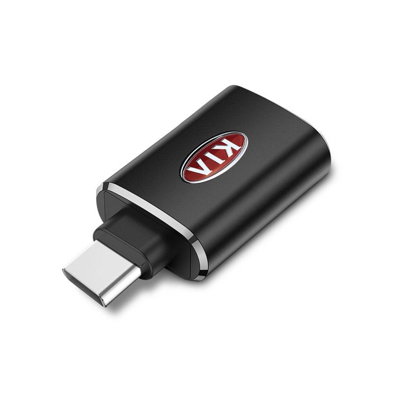 1PCS Car Usb Type C Cable Converter Charging Adapter Car Accessories For Kia Rio Ceed Sportage Cerato Soul Sorento K2 K5 Flip