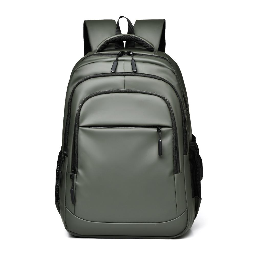

New backpack men s large capacity leather film commuting computer bag travel leisure outdoor business backpack 45*31*14 зелений