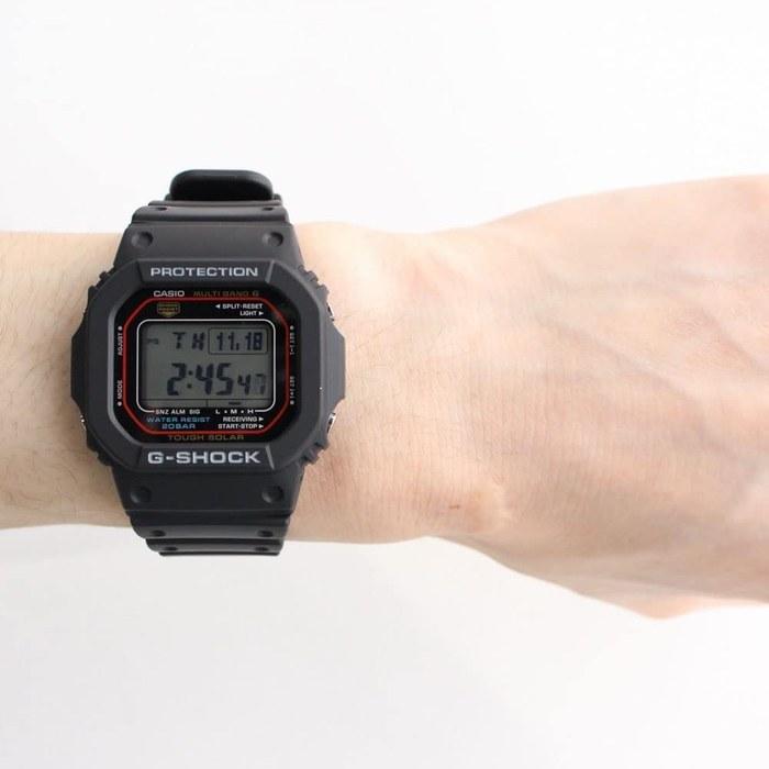 Casio G-Shock 5600 Series Men's Water Resistant Radio Solar Digital Black GW-M5610U-1 / GW-M5610-1