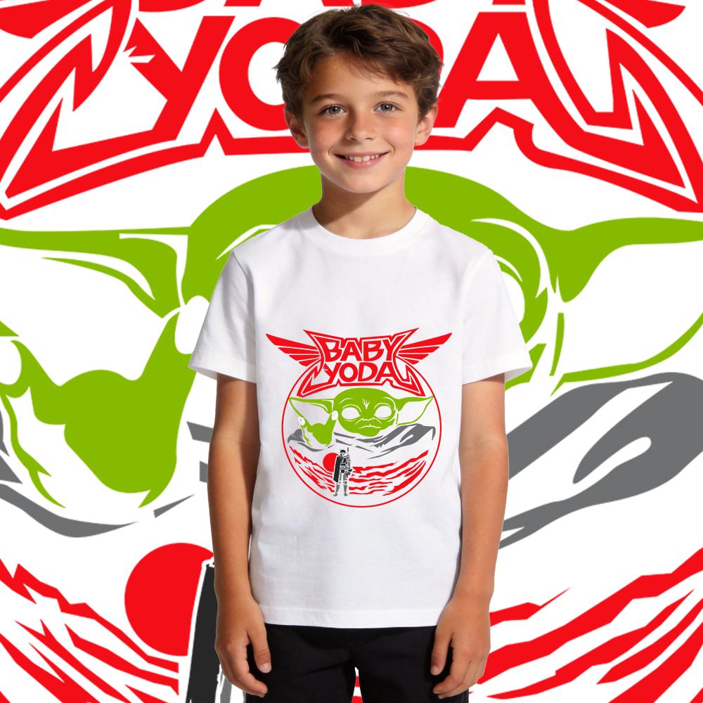 Kids Star Wars Yoda Baby T Shirt Boys Casual Print Tee Toddler Short Sleeve Summer Top Child Fashion Clothes