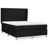 3128367 vidaXL Divan Bed with Mattress Black 140x200 Cm Fabric
