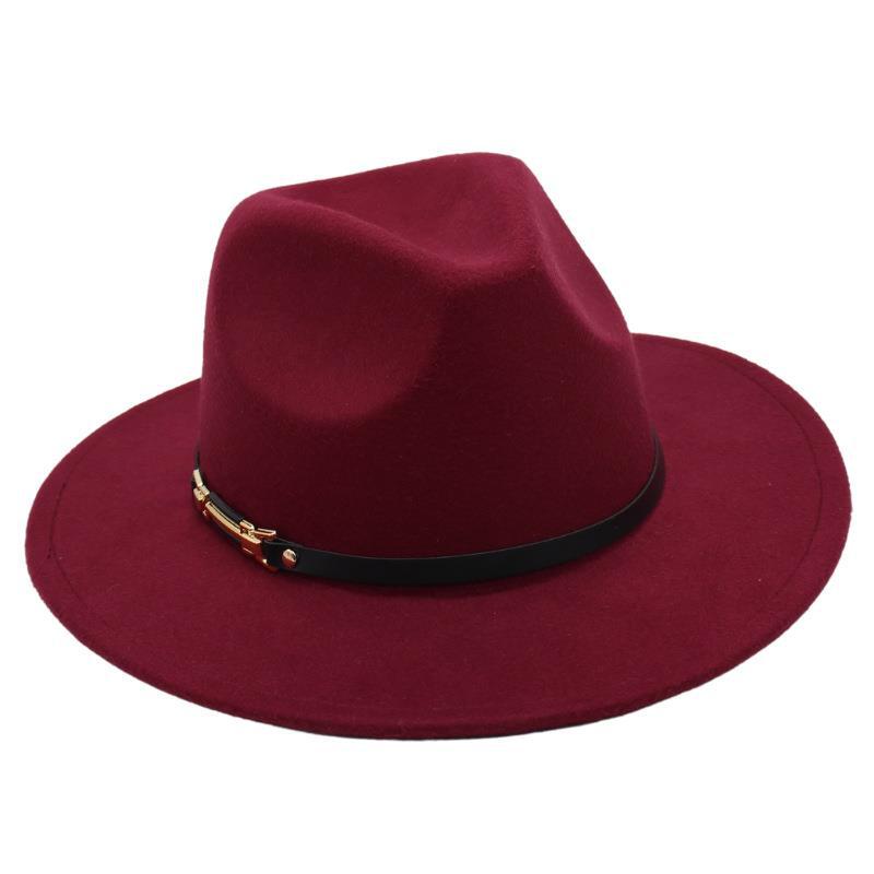 Photography Top Hat Belt Buckle Jazz Hat Men And Women Felt Hat Plush Hat Fedora Hat Metal