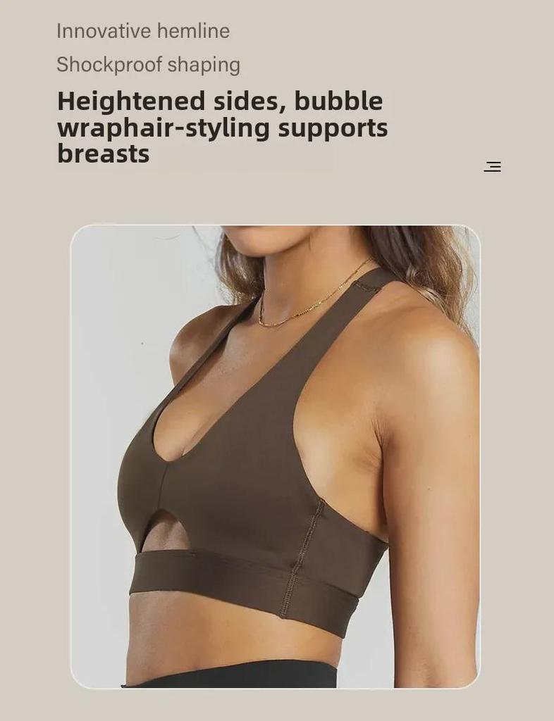 Women's European & American Hollow Back Sports Bra - High-Intensity Yoga & Fitness Vest