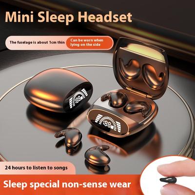 Uyku Kablosuz Bluetooth Kulaklıklar Kulaklıklar 5.2 Mini Spor Kulak İçi Su Geçirmez