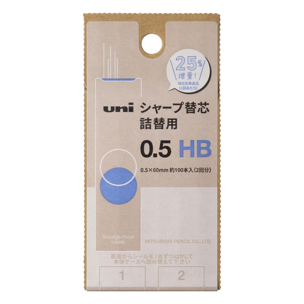 Mitsubishi Pencil Kurutoga Mechanical Pencil Refill Set KS Model Ice Color Case HB Refill S [Kurutoga 0.5mm Blue] + [Uni 0.5mm Aqua] + [Uni 0.5mm HB]